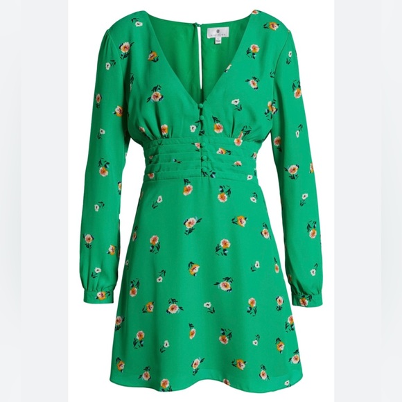 NEW Mini Dress, SOCIALITE, Floral, Flowy Skirt, Button Details, Long Sleeve, S - Picture 3 of 12